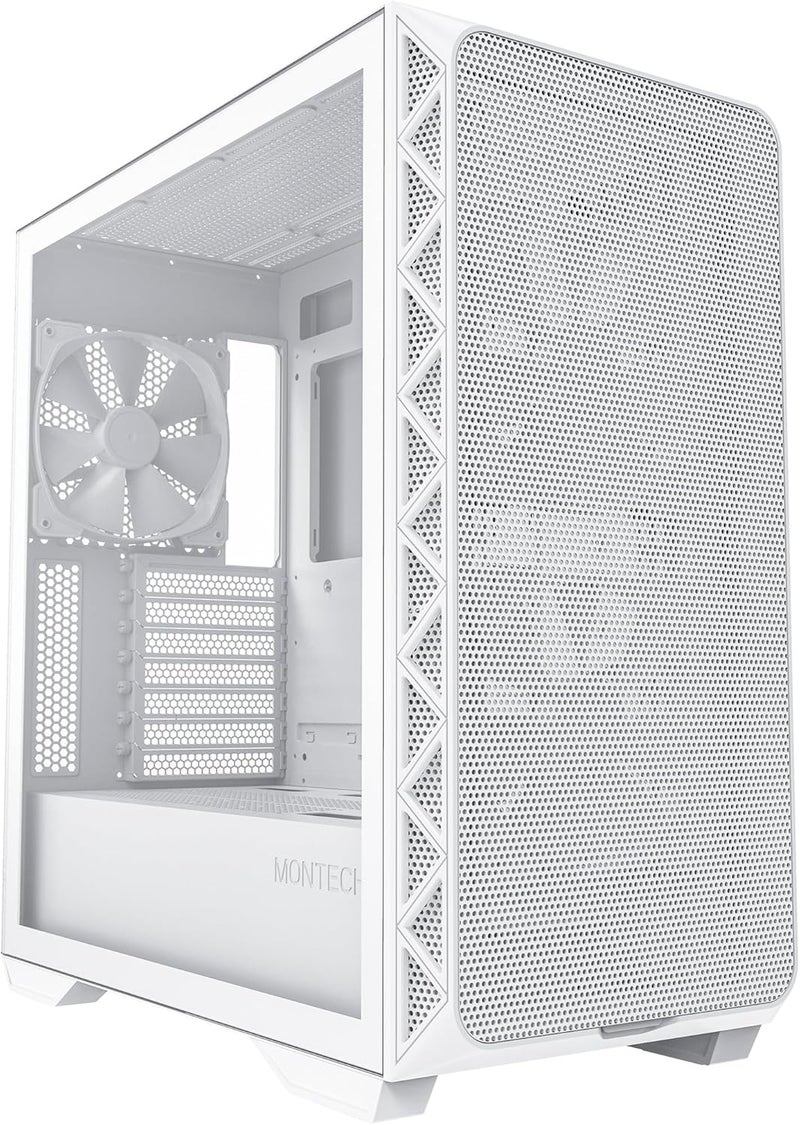 MONTECH AIR 903 Series, E-ATX Mid Tower Case, High Airflow, Fans Pre-Installed Gaming case (Air 903 Base White) - Image 1